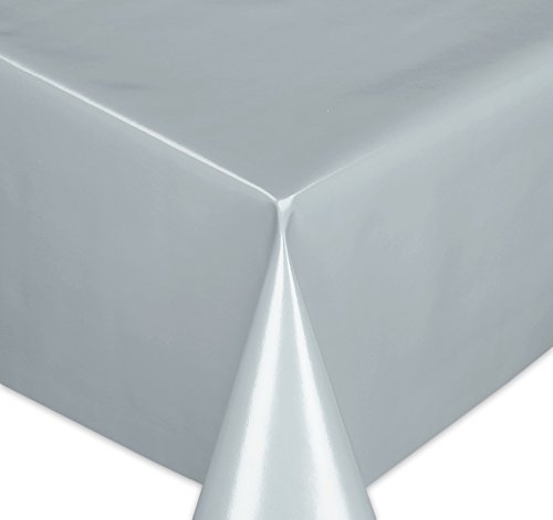 Wachstuchtischdecke Tischdecke Wachstuch abwischbar, Glatte Oberfläche Uni Motiv Grau, Farbe + Größe wählbar 1000x140 cm von Wachstuch Tischdecken