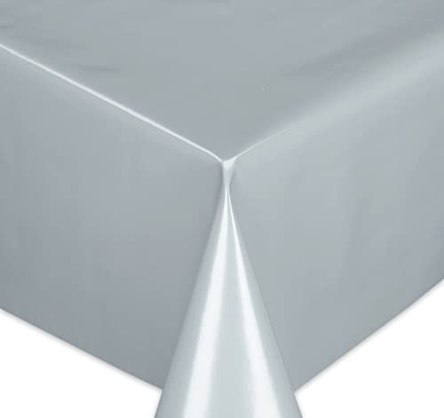 Wachstuchtischdecke Tischdecke Wachstuch abwischbar, Glatte Oberfläche Uni Motiv Grau, Farbe + Größe wählbar 100x140 cm von Wachstuch Tischdecken