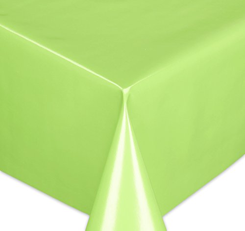 Wachstuchtischdecke Tischdecke Wachstuch abwischbar, Glatte Oberfläche Uni Motiv Grün, Farbe + Größe wählbar 1000x140 cm von Wachstuch Tischdecken