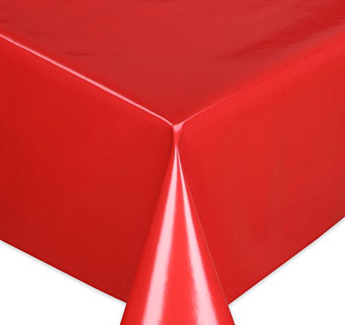 Wachstuchtischdecke Tischdecke Wachstuch abwischbar, Glatte Oberfläche Uni Motiv Rot, Farbe + Größe wählbar 1000x140 cm von Wachstuch Tischdecken