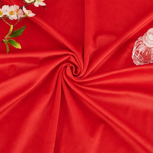 WADORN 1.5x1m Stretch Samtstoff, Weicher Dehnbarer Stoff 100% Polyester Samtstoff Massiver Samtstoff Zum Selbernähen Polstern Bekleidung Kostümbasteln, Rot WADORN 1.5x1m Stretch Samtstoff, Weicher Dehnbarer Stoff 100% Polyester Samtstoff Massiver Samtstoff Zum Selbernähen Polstern Bekleidung Kostümbasteln, Rot von WADORN
