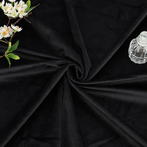 WADORN 1.5x1m Stretch Samtstoff, Weicher Dehnbarer Stoff 100% Polyester Samtstoff Massiver Samtstoff Zum Selbernähen Polstern Bekleidung Kostümbasteln, Schwarz WADORN 1.5x1m Stretch Samtstoff, Weicher Dehnbarer Stoff 100% Polyester Samtstoff Massiver Samtstoff Zum Selbernähen Polstern Bekleidung Kostümbasteln, Schwarz von WADORN