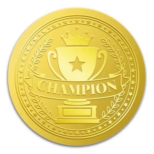 WADORN 100 Stück Geprägte Goldfolie Zertifikatsiegel, 5cm Selbstklebenden Zertifikatsetiketten Champion Trophäen Medaille Dekoration Aufkleber Für Selbstgemachte Diplome Umschläge Zertifikate WADORN 100 Stück Geprägte Goldfolie Zertifikatsiegel, 5cm Selbstklebenden Zertifikatsetiketten Champion Trophäen Medaille Dekoration Aufkleber Für Selbstgemachte Diplome Umschläge Zertifikate von WADORN