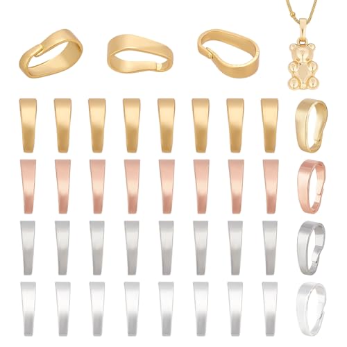 WADORN 100 Stück Messingverschlüsse, 4 Farben Gold/Silber Aufstecken Haken Zum Anklemmen von Halsketten Anhänger Push Clip Kettenanhänger Metallverbinder Für Armbänder Baumelnde Schmuckherstellung WADORN 100 Stück Messingverschlüsse, 4 Farben Gold/Silber Aufstecken Haken Zum Anklemmen von Halsketten Anhänger Push Clip Kettenanhänger Metallverbinder Für Armbänder Baumelnde Schmuckherstellung von WADORN