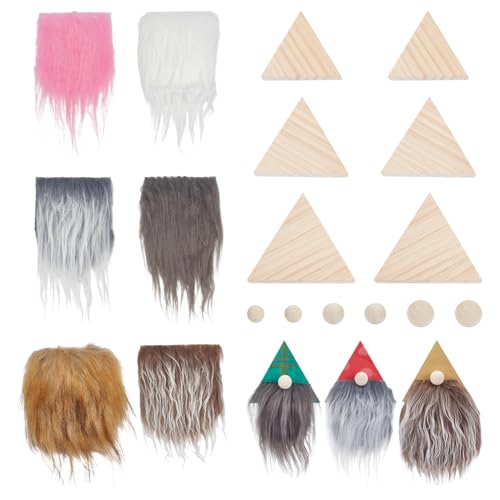 WADORN 18-teiliges Zwergen-Bart-Set, Zwerge, künstliche Wolle, Bart-Set, handgefertigt, unlackierte Holzkugeln für Zwergennase, Holzständer für Zwerge, Dekoration, DIY, Halloween, Weihnachten, Basteln WADORN 18-teiliges Zwergen-Bart-Set, Zwerge, künstliche Wolle, Bart-Set, handgefertigt, unlackierte Holzkugeln für Zwergennase, Holzständer für Zwerge, Dekoration, DIY, Halloween, Weihnachten, Basteln von WADORN