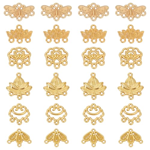 WADORN 180 Stück 6 Stile Vintage Filigrane Glieder Charms, Tibetischer Antiker Kronleuchter Charm Baumelnde Ohrringe Verbindungskomponenten Blume Schmetterling Hohler Anhänger Zur Schmuckherstellung WADORN 180 Stück 6 Stile Vintage Filigrane Glieder Charms, Tibetischer Antiker Kronleuchter Charm Baumelnde Ohrringe Verbindungskomponenten Blume Schmetterling Hohler Anhänger Zur Schmuckherstellung von WADORN