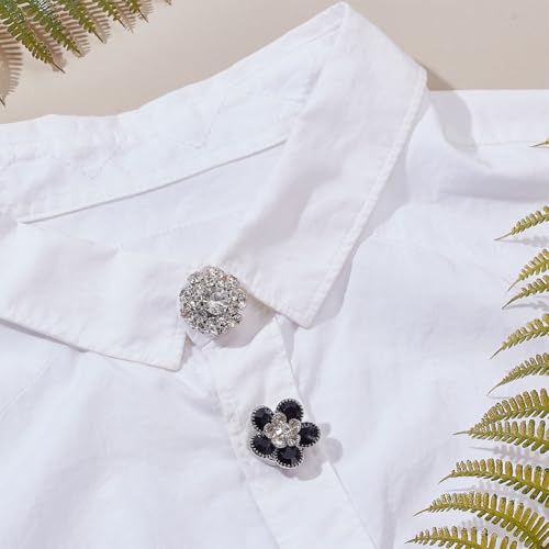 WADORN 2 Stile Strass Knopfabdeckungen Manschettenknöpfe Aus Messing, Blumenkristallen Strass Manschettenknöpfe Für Hochzeiten Hemden Jeans Runde Knopfabdeckungen Für Hochzeit Party DIY Kleidungs WADORN 2 Stile Strass Knopfabdeckungen Manschettenknöpfe Aus Messing, Blumenkristallen Strass Manschettenknöpfe Für Hochzeiten Hemden Jeans Runde Knopfabdeckungen Für Hochzeit Party DIY Kleidungs von WADORN