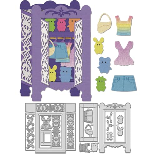 WADORN 2 Stück 3D Metall Stanzformen Für Kleiderschrankkleidung. Kleiderschrank Verkleidung Stanzformen Aus Karbonstahl Spitzenrand Schränke Prägeschablone Vorlage Für Partykarten Basteln Scrapbooking WADORN 2 Stück 3D Metall Stanzformen Für Kleiderschrankkleidung. Kleiderschrank Verkleidung Stanzformen Aus Karbonstahl Spitzenrand Schränke Prägeschablone Vorlage Für Partykarten Basteln Scrapbooking von WADORN