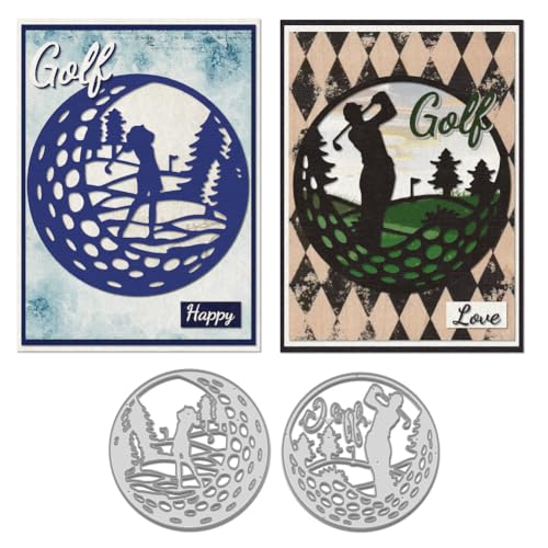 WADORN 2 Stück Golfsport Metall Stanzschablonen Präge Stanzformen Set Mit Golf Szene Aus Karbonstahl Für DIY Scrapbooking Herstellung von Fotoalben Papier Basteln WADORN 2 Stück Golfsport Metall Stanzschablonen Präge Stanzformen Set Mit Golf Szene Aus Karbonstahl Für DIY Scrapbooking Herstellung von Fotoalben Papier Basteln von WADORN