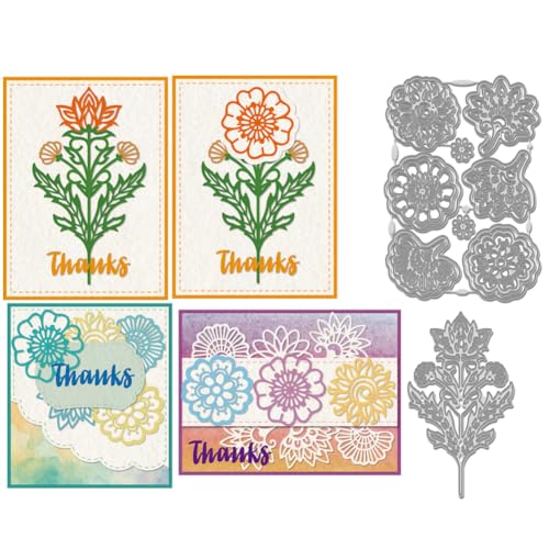 WADORN 2 Stück Mandala Stanzschablonen Aus Metall. Präge Stanzformen Set Mit Blumenpflanzen Aus Karbonstahl Für Die Herstellung von DIY Scrapbookings Fotoalben Papierkarten WADORN 2 Stück Mandala Stanzschablonen Aus Metall. Präge Stanzformen Set Mit Blumenpflanzen Aus Karbonstahl Für Die Herstellung von DIY Scrapbookings Fotoalben Papierkarten von WADORN