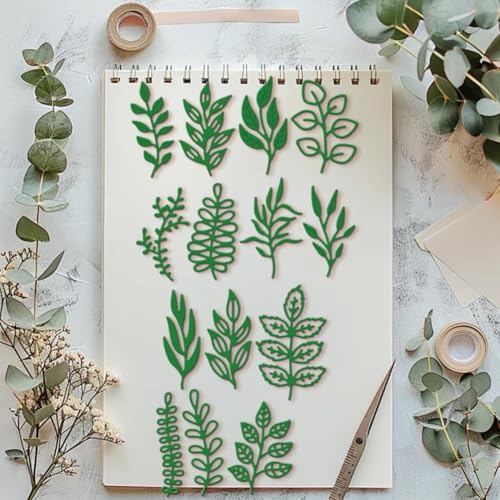 WADORN 2 Stück Verschiedene Stanzschablonen Mit Blattmotiv Präge Stanzset Mit Vorlagen Für Blätter Pflanzen Frühling Farnblätter Metall Stanzformen Zum Scrapbooking Erstellen von Fotoalbum WADORN 2 Stück Verschiedene Stanzschablonen Mit Blattmotiv Präge Stanzset Mit Vorlagen Für Blätter Pflanzen Frühling Farnblätter Metall Stanzformen Zum Scrapbooking Erstellen von Fotoalbum von WADORN