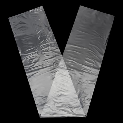 WADORN 20x120cm Extra Lange Kunststoffhüllen, 40 Packung 2 Mil Poster Polybeutel Flach Offen Poster Taschen Hüllen Durchsichtig Flach Offen Wasserdicht Aufbewahrungsröhre Für Schmaler Gegenstände von WADORN