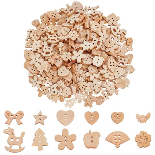 WADORN 240 Stück 12 Stile Holzknöpfe zum Nähen, 2 4 Löcher, Vintage-Holzknöpfe in Herzform, Stern, Blumenform, Nähknöpfe zum Nähen, Dekorationen, DIY, Kunst und Handwerk, Weihnachts-Knöpfe WADORN 240 Stück 12 Stile Holzknöpfe zum Nähen, 2 4 Löcher, Vintage-Holzknöpfe in Herzform, Stern, Blumenform, Nähknöpfe zum Nähen, Dekorationen, DIY, Kunst und Handwerk, Weihnachts-Knöpfe von WADORN
