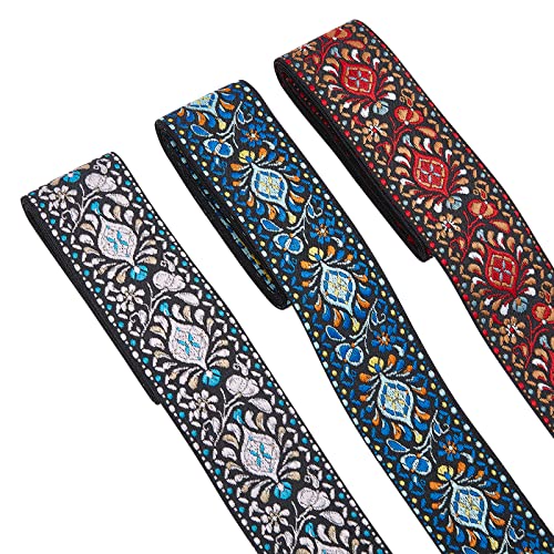 WADORN 3 Stile Vintage Besticktes Jacquardband, 6 Yards 5 cm Blumenstickerei Nähen Spitzenborte Boho Gewebte Borte Fransen Stoff Schrägband Für DIY Nähen Basteln Wohnkultur Hochzeit Geschenkverpackung WADORN 3 Stile Vintage Besticktes Jacquardband, 6 Yards 5 cm Blumenstickerei Nähen Spitzenborte Boho Gewebte Borte Fransen Stoff Schrägband Für DIY Nähen Basteln Wohnkultur Hochzeit Geschenkverpackung von WADORN