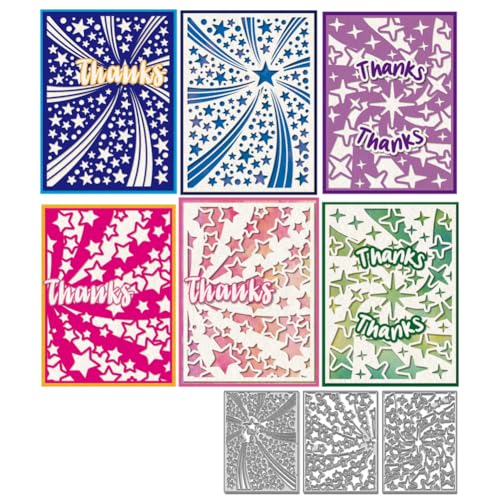 WADORN 3 Stück Metall Stanzschablonen Mit Stern Hintergrundrahmen Stanzformen Set Mit Rotierendem Stern Aus Karbonstahl Für Die Herstellung von Bastelarbeiten Mit Scrapbooking Fotoalben Papierkarten WADORN 3 Stück Metall Stanzschablonen Mit Stern Hintergrundrahmen Stanzformen Set Mit Rotierendem Stern Aus Karbonstahl Für Die Herstellung von Bastelarbeiten Mit Scrapbooking Fotoalben Papierkarten von WADORN