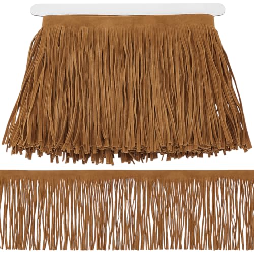 WADORN 3 m 15cm Fransenbesatz Aus PU Kunstleder, Doppelseitige Leder Wildleder Quastenbesätze Leder Brasilien Quasten Fransen Edging Band Verschönerungsdekoration, Peru WADORN 3 m 15cm Fransenbesatz Aus PU Kunstleder, Doppelseitige Leder Wildleder Quastenbesätze Leder Brasilien Quasten Fransen Edging Band Verschönerungsdekoration, Peru von WADORN