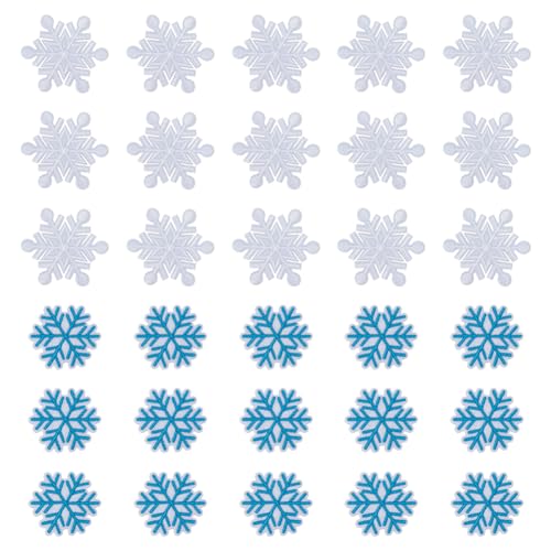 WADORN 30 Stück 2 Stil Bestickte Weihnachtsaufnäher, Schnee Aufnäher Blaue Schneeflocke Schneeflocke Weiße Schneeflocke Bestickter Aufnäher Zum Aufbügeln Für DIY Weihnachtskostüm WADORN 30 Stück 2 Stil Bestickte Weihnachtsaufnäher, Schnee Aufnäher Blaue Schneeflocke Schneeflocke Weiße Schneeflocke Bestickter Aufnäher Zum Aufbügeln Für DIY Weihnachtskostüm von WADORN