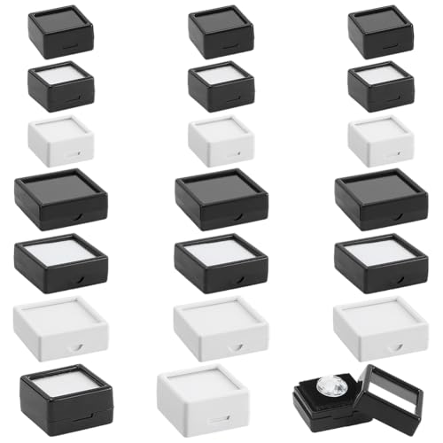 WADORN 30 Stück 6 Stile Kleine Displaybox Für Lose Edelsteine. Quadratische Schmuckschatulle Aus Acryl Mit Diamanten Schmuckschaukasten Behälterhalter Mit Durchsichtigen Deckeln Und Schwamm WADORN 30 Stück 6 Stile Kleine Displaybox Für Lose Edelsteine. Quadratische Schmuckschatulle Aus Acryl Mit Diamanten Schmuckschaukasten Behälterhalter Mit Durchsichtigen Deckeln Und Schwamm von WADORN
