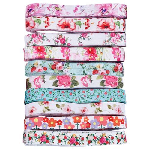 WADORN 36.57 m 15mm Elastisches Faltband Mit Blumenmuster 10 Stil Blumenbesatz Aus Polyester Stretch Elastisches Band Buntes Blumenband Elastisches Band Für Haarbänder Haargummis Verzierung Dekor WADORN 36.57 m 15mm Elastisches Faltband Mit Blumenmuster 10 Stil Blumenbesatz Aus Polyester Stretch Elastisches Band Buntes Blumenband Elastisches Band Für Haarbänder Haargummis Verzierung Dekor von WADORN