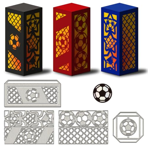 WADORN 3D-Fußball-Muster, Karbonstahl, Stanzform, Fußballlaterne, Box, Stanzschablone, Metallprägeschablone, Stanzschablone für DIY, Scrapbooking, Fotoalbum, dekorative Prägepapierkarte WADORN 3D-Fußball-Muster, Karbonstahl, Stanzform, Fußballlaterne, Box, Stanzschablone, Metallprägeschablone, Stanzschablone für DIY, Scrapbooking, Fotoalbum, dekorative Prägepapierkarte von WADORN