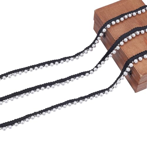 WADORN 4.57 m Spitzenbesatz Mit Kunstperlen Perlenfransen Spitzenrandband Mit Perlen DIY Bastelband Perlen Spitzenbesatz Zum Nähen von Kleidern Taschen Hochzeitsfeiern Dekoration Vorhängen Schwarz WADORN 4.57 m Spitzenbesatz Mit Kunstperlen Perlenfransen Spitzenrandband Mit Perlen DIY Bastelband Perlen Spitzenbesatz Zum Nähen von Kleidern Taschen Hochzeitsfeiern Dekoration Vorhängen Schwarz von WADORN