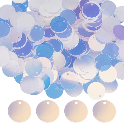 WADORN 440 Stück Lose Pailletten Flache Runde Pailletten. 16mm Regenbogen Pailletten Applikation Aus Schillerndem PVC Transparente Pailletten Verzierung Pailletten Mit Löchern Ornament WADORN 440 Stück Lose Pailletten Flache Runde Pailletten. 16mm Regenbogen Pailletten Applikation Aus Schillerndem PVC Transparente Pailletten Verzierung Pailletten Mit Löchern Ornament von WADORN