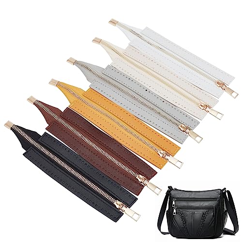 WADORN 6 Farben PU-Leder-Reißverschluss, 24 cm Handtaschen-Näh-Reißverschlussrahmen Mit Loch, Rechteckiger Reißverschluss Fester Rahmen Für DIY Geldbeutel Taschen Bastelzubehör WADORN 6 Farben PU-Leder-Reißverschluss, 24 cm Handtaschen-Näh-Reißverschlussrahmen Mit Loch, Rechteckiger Reißverschluss Fester Rahmen Für DIY Geldbeutel Taschen Bastelzubehör von WADORN