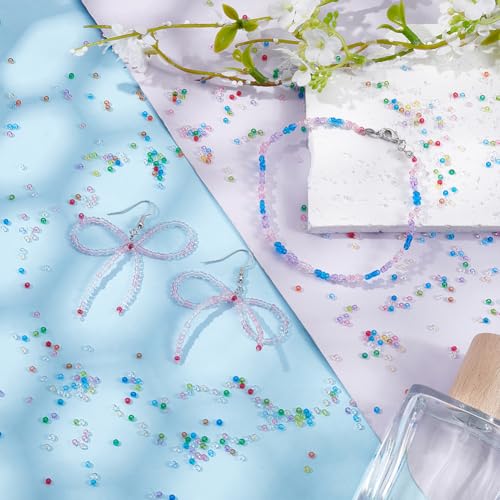 WADORN 6600 Stück Bunte Glasperlen, 12/0 Massenware 5 Farben Mini Bastelperlen 2mm Transparente Abstandshalter Freundschaftsperlen Für DIY Armbandherstellung Schmuckherstellung Perlenzubehör WADORN 6600 Stück Bunte Glasperlen, 12/0 Massenware 5 Farben Mini Bastelperlen 2mm Transparente Abstandshalter Freundschaftsperlen Für DIY Armbandherstellung Schmuckherstellung Perlenzubehör von WADORN