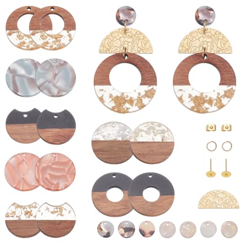 WADORN 88 Stück Ohrringanhänger Aus Kunstharz Und Holz. DIY Set Zur Herstellung Böhmischer Ohrringe Boho Ohrring Anhänger Set Vintage Unvollendete Hölzerne Baumelnde Tropfenohrringe Für Frauen WADORN 88 Stück Ohrringanhänger Aus Kunstharz Und Holz. DIY Set Zur Herstellung Böhmischer Ohrringe Boho Ohrring Anhänger Set Vintage Unvollendete Hölzerne Baumelnde Tropfenohrringe Für Frauen von WADORN