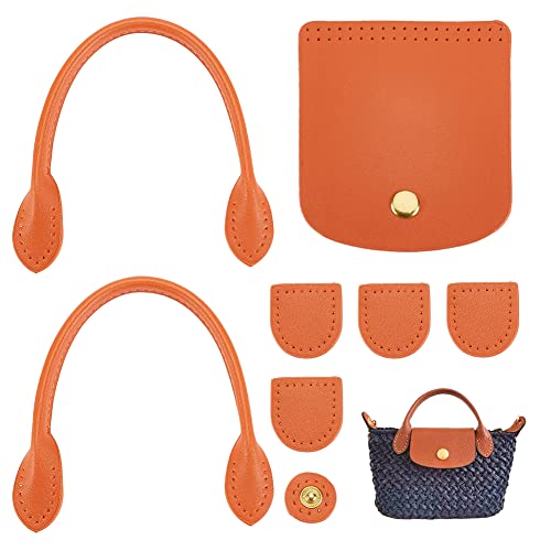 WADORN 8pcs Handtaschen-Strickpakete Aus PU-Leder, DIY-Häkeltaschenherstellung, Einschließlich Taschengriffe Zum Annähen, Druckknopf-Taschenabdeckungen, Zur Herstellung von Umhängetaschen, Orange WADORN 8pcs Handtaschen-Strickpakete Aus PU-Leder, DIY-Häkeltaschenherstellung, Einschließlich Taschengriffe Zum Annähen, Druckknopf-Taschenabdeckungen, Zur Herstellung von Umhängetaschen, Orange von WADORN