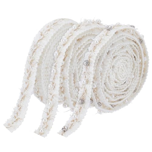 WADORN 9 Yards 3 Stile geflochtenes Perlenband mit Spitzenbordüre, 1,6 cm geflochtene Perlen, Stickerei, Fransenperlen, Band, Spitze, Nähen, für Bastelarbeiten, Nähen, Herstellung von WADORN 9 Yards 3 Stile geflochtenes Perlenband mit Spitzenbordüre, 1,6 cm geflochtene Perlen, Stickerei, Fransenperlen, Band, Spitze, Nähen, für Bastelarbeiten, Nähen, Herstellung von von WADORN