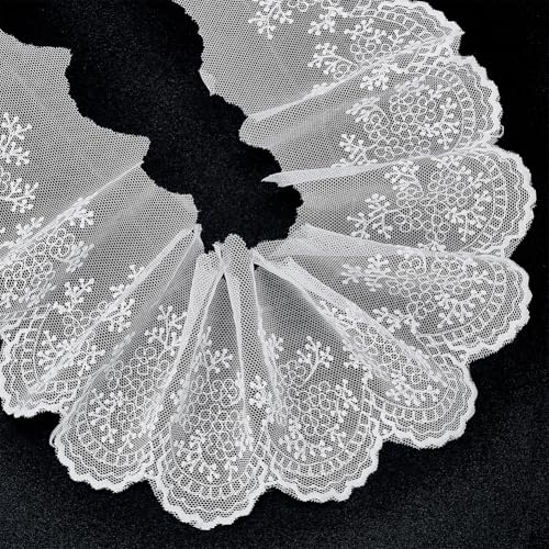 WADORN 9.14 m Weiße Spitzenborte Mit Blumenstickerei, 11.3cm Spitzenband Mit Blumenmuster Weiß Zarte Stickerei Gewelltes Spitzenband Zum Basteln Nähen Brautkleider Hochzeitskleider Kleidungs WADORN 9.14 m Weiße Spitzenborte Mit Blumenstickerei, 11.3cm Spitzenband Mit Blumenmuster Weiß Zarte Stickerei Gewelltes Spitzenband Zum Basteln Nähen Brautkleider Hochzeitskleider Kleidungs von WADORN