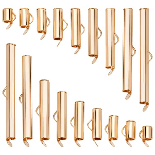 WADORN 90 Stück, 9 Größen, zum Aufschieben, 6–40 mm, Messingrohr-Kugel-Perlen-Schieber, Crimpen, mehrsträngig, für Halsketten, Armbänder, Schmuckherstellung, Fundstücke für DIY, Perlen, Basteln WADORN 90 Stück, 9 Größen, zum Aufschieben, 6–40 mm, Messingrohr-Kugel-Perlen-Schieber, Crimpen, mehrsträngig, für Halsketten, Armbänder, Schmuckherstellung, Fundstücke für DIY, Perlen, Basteln von WADORN