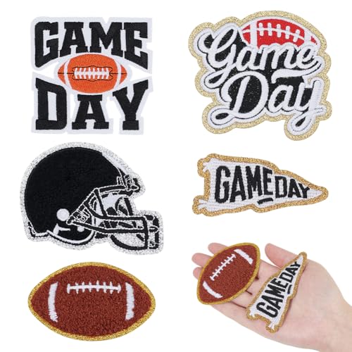 WADORN Aufnäher zum Aufbügeln, Motiv: Spieltag, 5 Stile, bestickt, Fußball, Rugby, Helm, Stoff, zarte Applikation, DIY, dekoratives Zubehör, Kleidungsstücke für Rucksack, Jeans, Jacke, T-Shirt WADORN Aufnäher zum Aufbügeln, Motiv: Spieltag, 5 Stile, bestickt, Fußball, Rugby, Helm, Stoff, zarte Applikation, DIY, dekoratives Zubehör, Kleidungsstücke für Rucksack, Jeans, Jacke, T-Shirt von WADORN