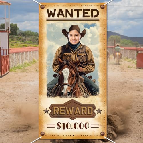 WADORN Cowboy Wanted Foto Türbanner Western Wanted Face Großer Stoff Fototür Hintergrund Requisiten Dekor Für Western Mottoparty Dekoration Geburtstagsparty 180x90cm WADORN Cowboy Wanted Foto Türbanner Western Wanted Face Großer Stoff Fototür Hintergrund Requisiten Dekor Für Western Mottoparty Dekoration Geburtstagsparty 180x90cm von WADORN