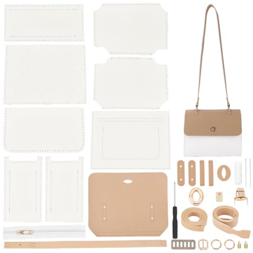 WADORN DIY-Kits Zur Herstellung von Taschen Und Geldbörsen, Quadratisches Handtaschen-Herstellungsset Aus PU-Leder, DIY-Schultertaschen-Herstellungszubehör, Weiß, 21.2x7.2x0.2 cm WADORN DIY-Kits Zur Herstellung von Taschen Und Geldbörsen, Quadratisches Handtaschen-Herstellungsset Aus PU-Leder, DIY-Schultertaschen-Herstellungszubehör, Weiß, 21.2x7.2x0.2 cm von WADORN