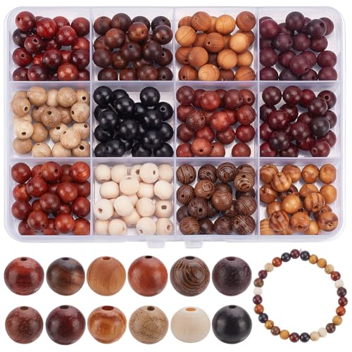 WADORN Natürliche Holzperlen, rund, 7,5 mm, 8 mm, natürliche Streifen, lose Bastelperlen, handgefertigt, poliert, Abstandshalter, unlackiertes Holz, lose Bastelarbeiten für DIY-Armbänder WADORN Natürliche Holzperlen, rund, 7,5 mm, 8 mm, natürliche Streifen, lose Bastelperlen, handgefertigt, poliert, Abstandshalter, unlackiertes Holz, lose Bastelarbeiten für DIY-Armbänder von WADORN