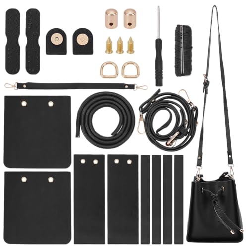 WADORN Set Zur Herstellung Einer Umhängetasche Aus Kunstleder Materialien Zur Herstellung von DIY Beuteltaschen Für Damen 22x20x10cm Großes Nähset Für Handtaschen Aus PU Leder Selbermachen Schwarz WADORN Set Zur Herstellung Einer Umhängetasche Aus Kunstleder Materialien Zur Herstellung von DIY Beuteltaschen Für Damen 22x20x10cm Großes Nähset Für Handtaschen Aus PU Leder Selbermachen Schwarz von WADORN