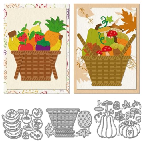 WADORN Stanzformen Für Obst Und Gemüse, Stanzformen Aus Metall Für Obst- Und Gemüsekörbe Bauernhofpflanze Metallprägeschablone Schneidevorlage Für DIY-Scrapbooking WADORN Stanzformen Für Obst Und Gemüse, Stanzformen Aus Metall Für Obst- Und Gemüsekörbe Bauernhofpflanze Metallprägeschablone Schneidevorlage Für DIY-Scrapbooking von WADORN