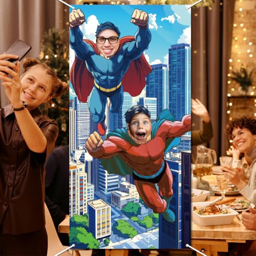 WADORN Superhelden Foto Türbanner Superheldengesicht Großer Stoff Fototür Hintergrund Requisiten Dekor Für Superhelden Mottoparty Dekoration Geburtstagsparty Zubehör, 180x90cm WADORN Superhelden Foto Türbanner Superheldengesicht Großer Stoff Fototür Hintergrund Requisiten Dekor Für Superhelden Mottoparty Dekoration Geburtstagsparty Zubehör, 180x90cm von WADORN