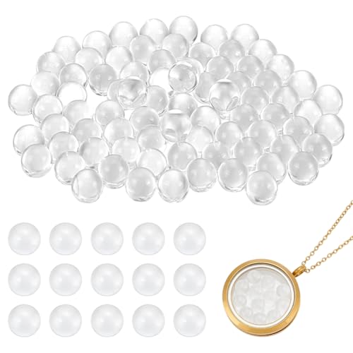 WADORN Transparente runde Glasperlen, 6 mm, kein Loch, Quarzkugeln, ungebohrt, runde Kristallperlen, Abstandshalter, lose Gleitperlen für Vasenfüller, DIY-Heimdekorationen, 100 Stück von WADORN