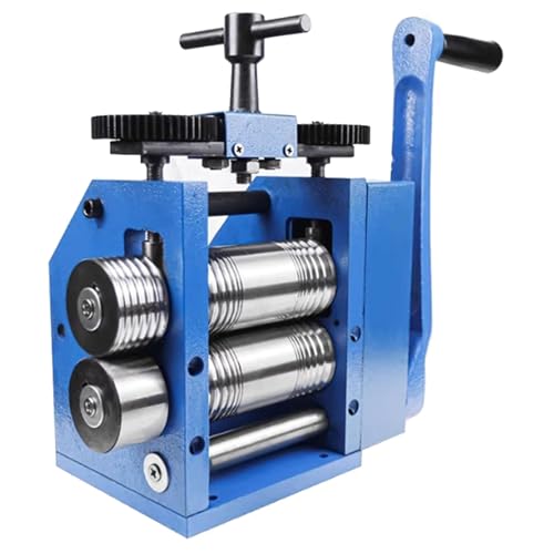 WADPP Manuell Schmuck Rolling Mill -Maschine, Kombination Schmuck Presse Rolling Mill -Maschine, Verstellbare Pressedicke für Metallschmuck Blech Quadrat Semikkirne Muster DIY -Werkzeug,A WADPP Manuell Schmuck Rolling Mill -Maschine, Kombination Schmuck Presse Rolling Mill -Maschine, Verstellbare Pressedicke für Metallschmuck Blech Quadrat Semikkirne Muster DIY -Werkzeug,A von WADPP