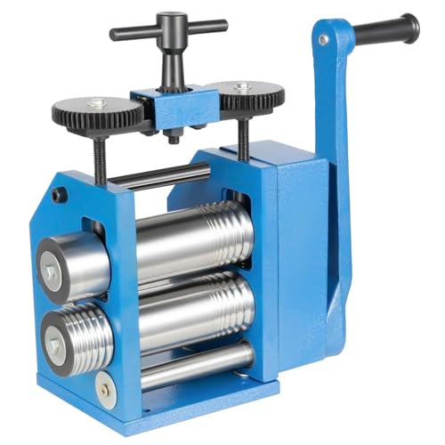 WADPP Manuell Schmuck Rolling Mill -Maschine, Kombination Schmuck Presse Rolling Mill -Maschine, Verstellbare Pressedicke für Metallschmuck Blech Quadrat Semikkirne Muster DIY -Werkzeug,B WADPP Manuell Schmuck Rolling Mill -Maschine, Kombination Schmuck Presse Rolling Mill -Maschine, Verstellbare Pressedicke für Metallschmuck Blech Quadrat Semikkirne Muster DIY -Werkzeug,B von WADPP