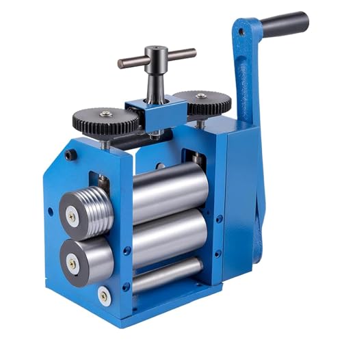 WADPP Manuell Schmuck Rolling Mill -Maschine, Kombination Schmuck Presse Rolling Mill -Maschine, Verstellbare Pressedicke für Metallschmuck Blech Quadrat Semikkirne Muster DIY -Werkzeug,C WADPP Manuell Schmuck Rolling Mill -Maschine, Kombination Schmuck Presse Rolling Mill -Maschine, Verstellbare Pressedicke für Metallschmuck Blech Quadrat Semikkirne Muster DIY -Werkzeug,C von WADPP