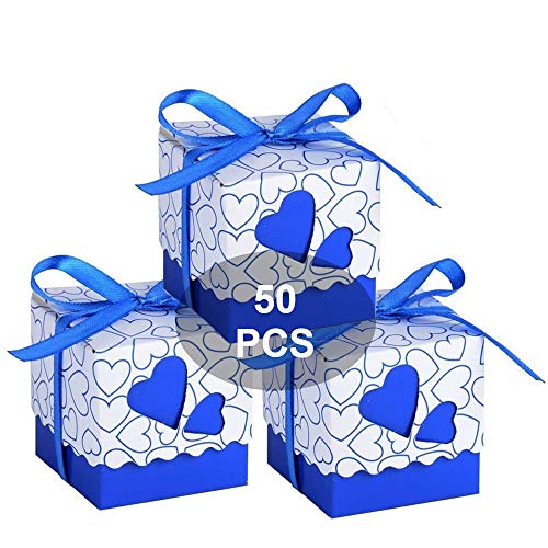 Wady Bonboniere Geschenkbox Herz mit Satinband 50 Stück (Bluette) von WADY