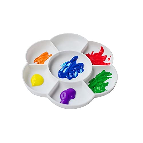 Wady Farbteller, Kunststoff, Blumenform, Mischpalette, Weiß, 2 Stück Wady Farbteller, Kunststoff, Blumenform, Mischpalette, Weiß, 2 Stück von WADY