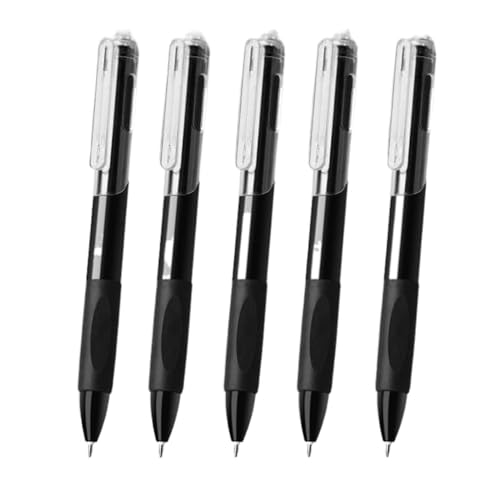 WAGLOS 5er-Pack Kugelschreiber für Notizen, glattes Schreiben, Tintenroller, schwarze, schnell trocknende Gel-Tintenstifte, 0,5 mm von WAGLOS
