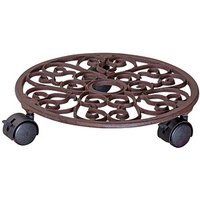 WAGNER® design yourself Pflanzenroller ANTIK GH 0925 Metall dunkelbraun rund 29,0 x 6,5 cm von WAGNER® design yourself