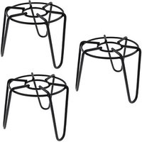 WAGNER® design yourself Pflanzenständer GH 0515 Metall schwarz rund 14,5 x 13,0 cm, 3 St. von WAGNER® design yourself
