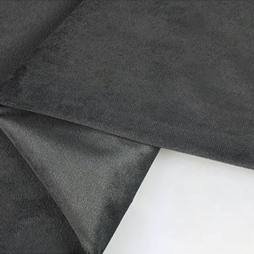 1/3/5M 14 Farben Samtstoff DIY zum Nähen Heimtextilien Kleidung Wurfkissenbezug Sofa Vorhang Dekoration Hintergrund Samt-Dunkelgrau-5M x 150cm von WAGNPNT